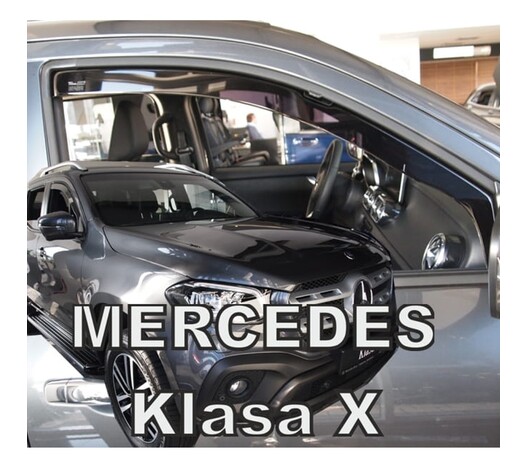 ΑΝΕΜΟΘΡΑΥΣΤΕΣ ΓΙΑ MERCEDES X-KLAS W470 4D 2017+ ΖΕΥΓΑΡΙ ΑΠΟ ΕΥΚΑΜΠΤΟ ΦΙΜΕ ΠΛΑΣΤΙΚΟ HEKO - 2 ΤΕΜ.