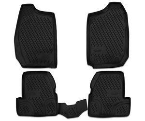 ΠΑΤΑΚΙΑ ΣΕ ΣΚΑΦΗ TPE ΛΑΣΤΙΧΟ ΓΙΑ SUZUKI JIMNY 3D 2001-2018  ΣΕ ΜΑΥΡΟ ΧΡΩΜΑ NOVLINE - 4 ΤΕΜ.