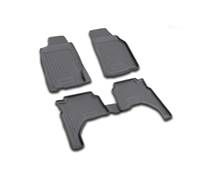 ΠΑΤΑΚΙΑ ΣΕ ΣΚΑΦΗ TPE ΛΑΣΤΙΧΟ ΓΙΑ MITSUBISHI L200 4D 1996-2005  ΣΕ ΜΑΥΡΟ ΧΡΩΜΑ NOVLINE - 4 ΤΕΜ.