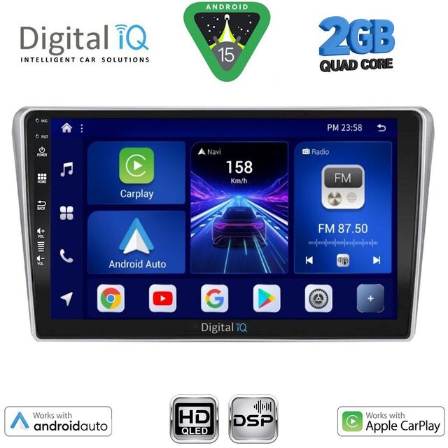 DIGITAL IQ BXC 3704SL_CPAA (9inc) MULTIMEDIA TABLET for TOYOTA AVENSIS (T25) mod. 2003-2009
