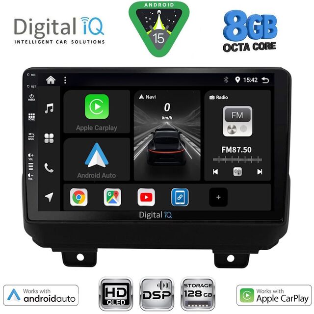 DIGITAL IQ BXF 7298_CPAA (9inc) MULTIMEDIA TABLET for JEEP WRANGLER mod. 2018-2026