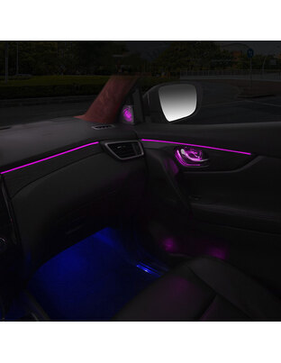DIQ AMBIENT NISSAN QASHQAI II (PB) DYN (Digital iQ Ambient Light for NISSAN QASHQAI mod. 2014-2021 with 18 Lights) PIANO BLACK DYNAMIC