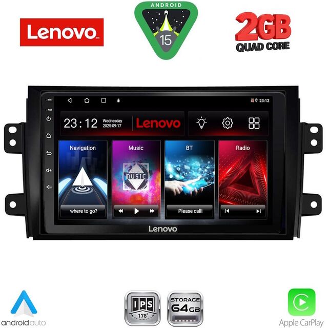 LENOVO LVD 2688_CPA (9inc) MULTIMEDIA TABLET for FIAT SEDICI – SUZUKI SX4 mod. 2005-2013