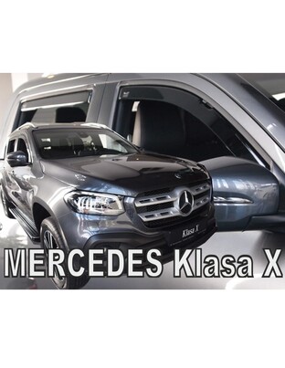ΑΝΕΜΟΘΡΑΥΣΤΕΣ ΓΙΑ MERCEDES X-KLAS W470 4D 2017+ ΣΕΤ ΑΥΤΟΚΙΝΗΤΟΥ ΑΠΟ ΕΥΚΑΜΠΤΟ ΦΙΜΕ ΠΛΑΣΤΙΚΟ HEKO - 4 ΤΕΜ.