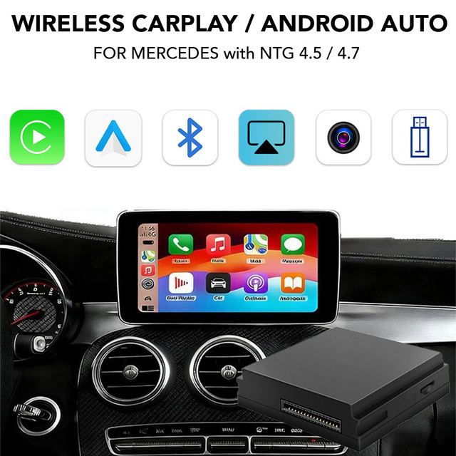 LENOVO LTP BZK03 CPAA (WIRELESS CARPLAY / ANDROID AUTO BOX for MERCEDES mod. 2012-2015 with NTG 4.5/4.7 with BECKER NAVI DOCK - CAMERA IN)