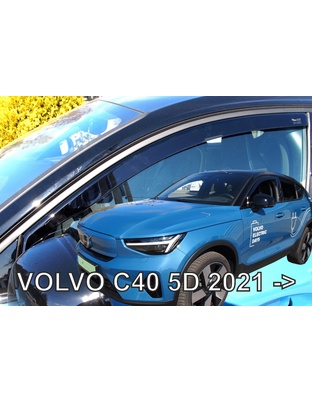ΑΝΕΜΟΘΡΑΥΣΤΕΣ ΓΙΑ VOLVO C40 5D 2021+ ΣΕΤ ΑΥΤΟΚΙΝΗΤΟΥ ΑΠΟ ΕΥΚΑΜΠΤΟ ΦΙΜΕ ΠΛΑΣΤΙΚΟ HEKO - 4 ΤΕΜ.