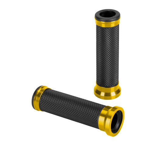 ΧΕΡΟΥΛΙΑ MOTO ALU GRIP  ΜΑΥΡΟ/ΧΡΥΣΟ ΧΡΩΜΑ 22mm+25mm 12cm LAMPA - 2 τεμ.
