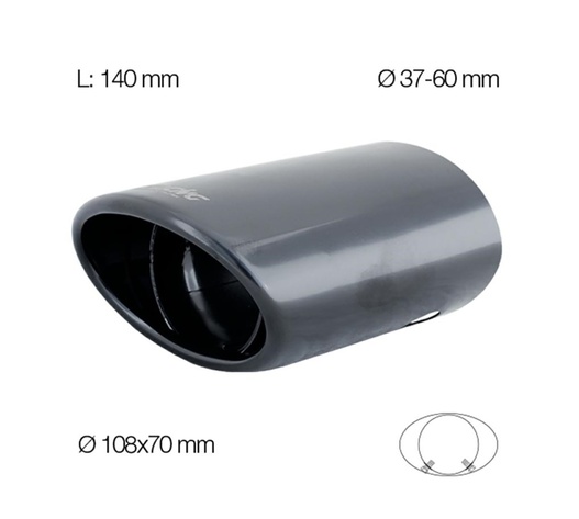ΜΠΟΥΚΑ TRX10N ΜΑΥΡΗ 140mm ΔΙΑΜΕΤΡΟΥ 37-60mm