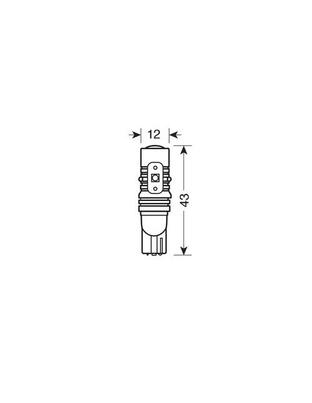 T10 W5W 10-30V W2,1x9,5d 380lm (ΚΑΡΦΩΤΟ) ΛΕΥΚΟ ΔΙΑΘΛΑΣΗΣ MEGA-LED 45 CREE-LED BLISTER 2ΤΕΜ.