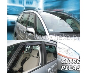 ΑΝΕΜΟΘΡΑΥΣΤΕΣ ΓΙΑ CITROEN C4 PICASSO MK1 5D 2006-2013 ΖΕΥΓΑΡΙ ΑΠΟ ΕΥΚΑΜΠΤΟ ΦΙΜΕ ΠΛΑΣΤΙΚΟ HEKO - 2 ΤΕΜ.