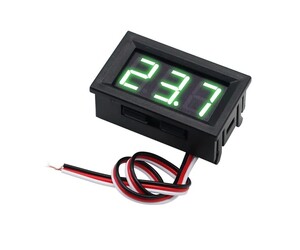 Βολτόμετρο ψηφιακό 3 καλώδια Necom PF-P5 12V ΠΡΑΣΙΝΟ ΧΡΩΜΑ