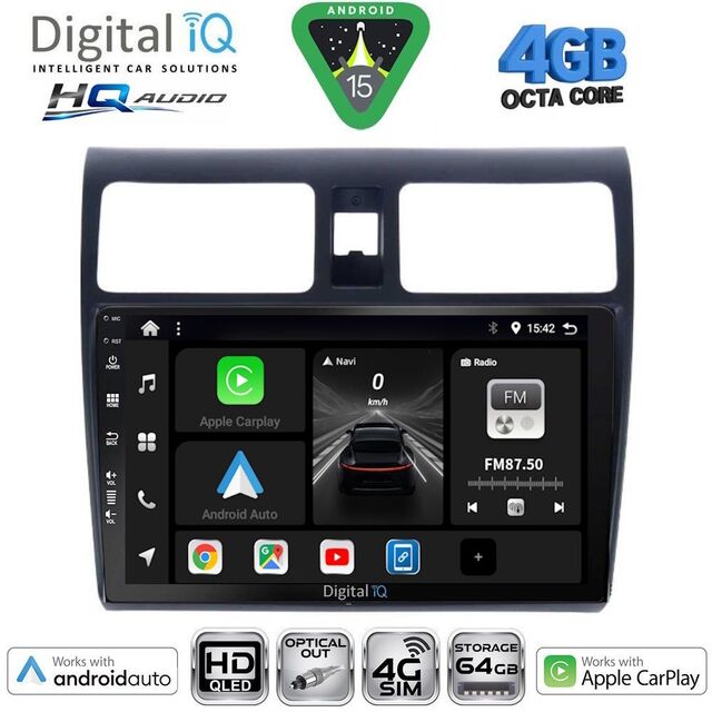DIGITAL IQ BXK 19684_CPAA (10inc) MULTIMEDIA TABLET for SUZUKI SWIFT mod. 2005-2011