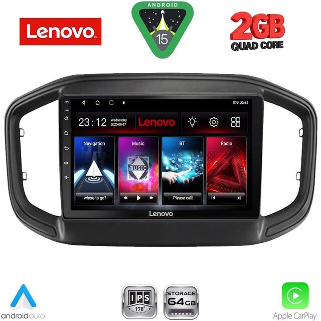 LENOVO LVD 2147_CPA (9inc) MULTIMEDIA TABLET for FIAT STRADA mod. 2020-2026