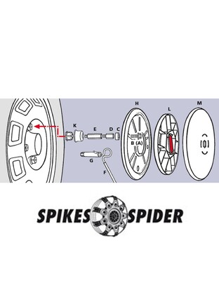 ΑΝΤΑΠΤΟΡΕΣ 17 mm ΓΙΑ SPIKES SPIDER ΑΛΥΣΙΔΕΣ (2 ΤΕΜ.)