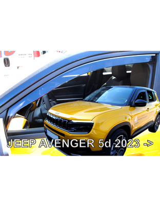 ΑΝΕΜΟΘΡΑΥΣΤΕΣ ΓΙΑ JEEP AVENGER 5D 2023+ ΣΕΤ ΑΥΤΟΚΙΝΗΤΟΥ ΑΠΟ ΕΥΚΑΜΠΤΟ ΦΙΜΕ ΠΛΑΣΤΙΚΟ HEKO - 4 ΤΕΜ.