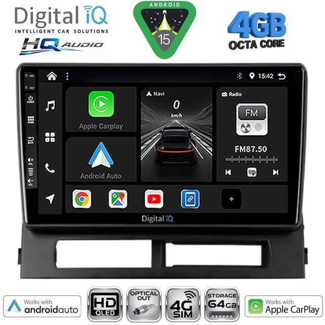 DIGITAL IQ BXK 19728DASH_CPAA (9inc) MULTIMEDIA TABLET for TOYOTA PRIUS mod. 2003-2009 (Supports Original Clima-HYBRID)