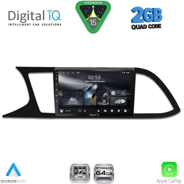 DIGITAL IQ RSD 1575_CPA (9inc) MULTIMEDIA TABLET for SEAT LEON mod. 2012-2021