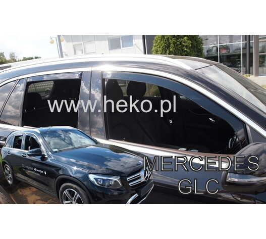 ΑΝΕΜΟΘΡΑΥΣΤΕΣ ΓΙΑ MERCEDES GLC X253 5D 2016+   ΣΕΤ ΑΥΤΟΚΙΝΗΤΟΥ ΑΠΟ ΕΥΚΑΜΠΤΟ ΦΙΜΕ ΠΛΑΣΤΙΚΟ HEKO - 4 ΤΕΜ.