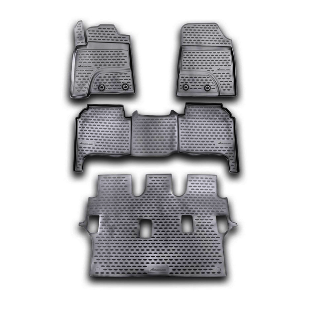 ΠΑΤΑΚΙΑ ΣΕ ΣΚΑΦΗ TPE ΛΑΣΤΙΧΟ ΓΙΑ TOYOTA LANDCRUISER 200 2012-2015  ΣΕ ΜΑΥΡΟ ΧΡΩΜΑ NOVLINE - 4 ΤΕΜ.