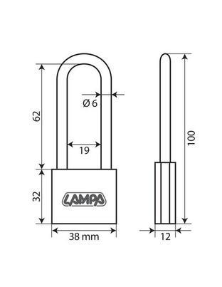 ΛΟΥΚΕΤΟ 50mm XL STANDARD ΜΕ 3 ΚΛΕΙΔΙΑ