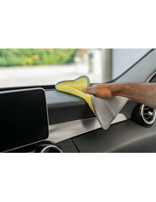 Lampa - Πανάκι καθαρισμού Microfibre (Μικροΐνες) Διπλής Όψης Premium (30x30 cm) - Γκρι / Κίτρινο - 1  τεμ. (L3717.9)