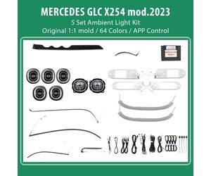 DIQ AMBIENT 8173 BJE5 - BENZ GLC (X254) (Digital iQ Ambient Light for Mercedes GLC (X254) mod. 2023+ with 5 Set Kit)