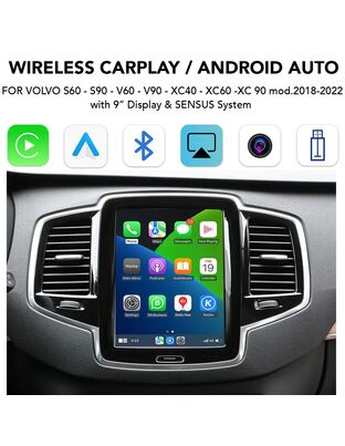 DIGITAL IQ VL 510F CPA (WIRELESS CARPLAY / ANDROID AUTO BOX for VOLVO V90 – S90 – XC40 - XC60 -XC90 mod. 2017-2022 for 9" Display)