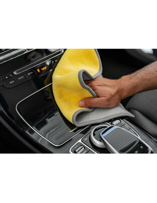 Lampa - Πανάκι καθαρισμού Microfibre (Μικροΐνες) Διπλής Όψης Premium (30x30 cm) - Γκρι / Κίτρινο - 1  τεμ. (L3717.9)