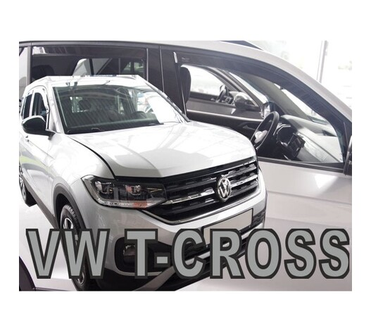 ΑΝΕΜΟΘΡΑΥΣΤΕΣ ΓΙΑ VW T-CROSS 5D 2019+ ΣΕΤ ΑΥΤΟΚΙΝΗΤΟΥ ΑΠΟ ΕΥΚΑΜΠΤΟ ΦΙΜΕ ΠΛΑΣΤΙΚΟ HEKO - 4 ΤΕΜ.