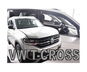 ΑΝΕΜΟΘΡΑΥΣΤΕΣ ΓΙΑ VW T-CROSS 5D 2019+ ΣΕΤ ΑΥΤΟΚΙΝΗΤΟΥ ΑΠΟ ΕΥΚΑΜΠΤΟ ΦΙΜΕ ΠΛΑΣΤΙΚΟ HEKO - 4 ΤΕΜ.