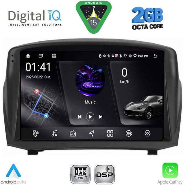 DIGITAL IQ RSF 4154B_CPA (9inc) MULTIMEDIA TABLET for FORD FIESTA mod. 2008-2017