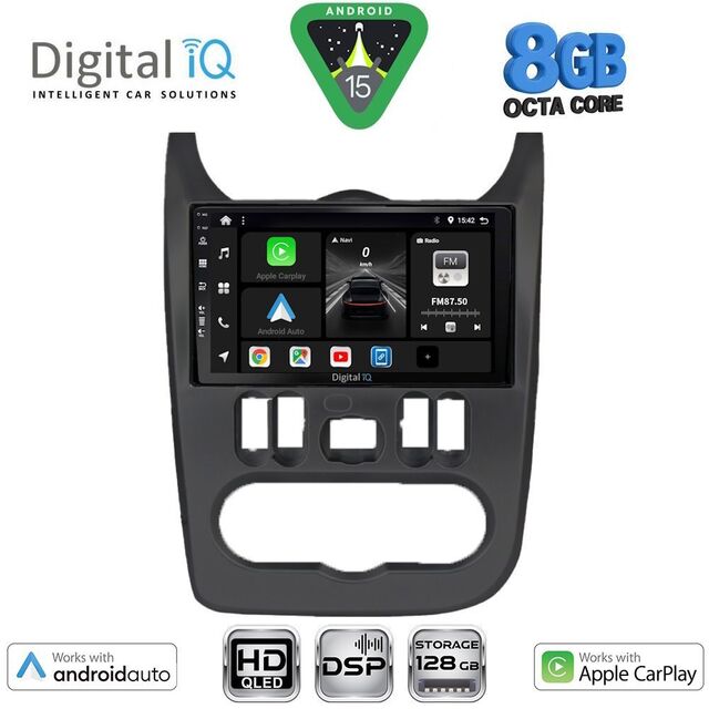 DIGITAL IQ BXF 18101BL_CPAA (9inc) MULTIMEDIA TABLET for DACIA DUSTER – LOGAN – SANDERO mod. 2006-2012 (BLACK)