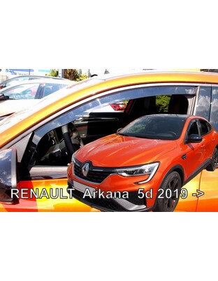ΑΝΕΜΟΘΡΑΥΣΤΕΣ ΓΙΑ RENAULT ARKANA 5D 2019+ ΑΥΤΟΚΙΝΗΤΟΥ ΑΠΟ ΕΥΚΑΜΠΤΟ ΦΙΜΕ ΠΛΑΣΤΙΚΟ HEKO - 2 ΤΕΜ.