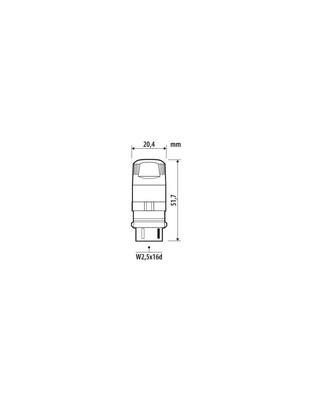 P27W 12V W2,5x16d 630/380lm 6.500K ΔΙΠΛΗΣ ΠΟΛΙΚΟΤΗΤΑΣ LED CAN-BUS ULTRA-LUMEN SERIES 2ΤΕΜ.