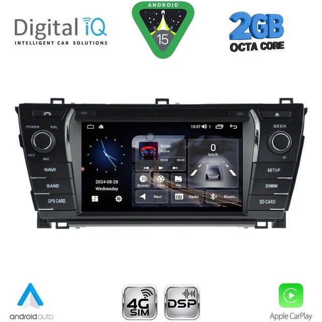 DIGITAL IQ MSF 312_CPA (7” DECK) MULTIMEDIA SYSTEM for TOYOTA COROLLA mod. 2013-2016