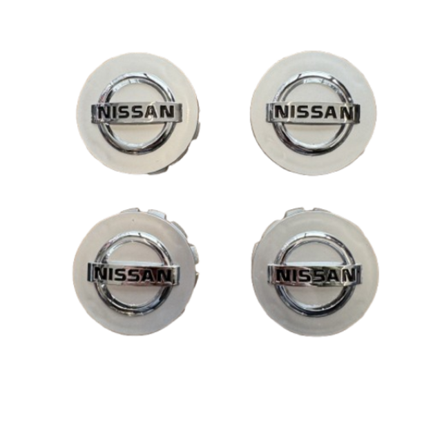 Τάπες για κέντρο ζάντας ασημί 71mm - Nissan