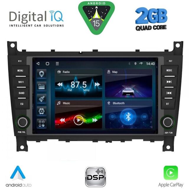 DIGITAL IQ BLD 293_CPA (7" DECK) MULTIMEDIA SYSTEM for MERCEDES C (W203) - CLK (W209) mod. 2004-2008