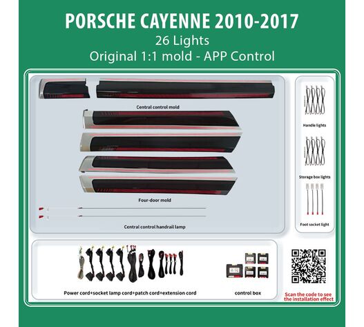 DIQ AMBIENT PORSCHE BSJ10L (Digital iQ Ambient Light for Porsche Cayenne mod. 2010-2017 with 26 Lights)
