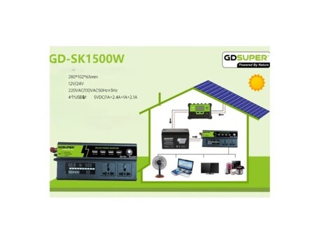 ΜΕΤΑΤΡΟΠΕΑΣ ΡΕΥΜΑΤΟΣ 1500W PLUG-IN GD-SK1500W