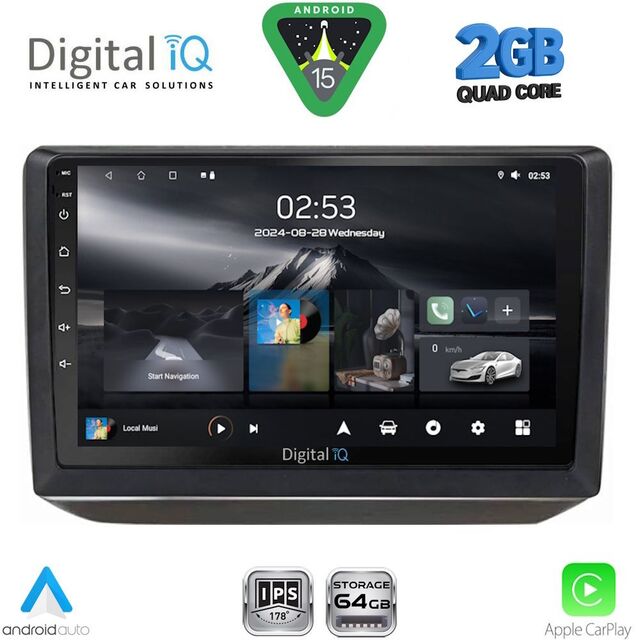 DIGITAL IQ RSD 1581_CPA (10inc) MULTIMEDIA TABLET for SKODA FABIA mod. 2008-2014