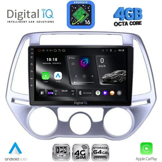 DIGITAL IQ RTG 6227_CPA A/C (9inc) MULTIMEDIA TABLET for HYUNDAI i20 mod. 2008-2012