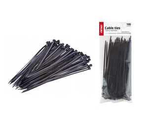 Amio - ΔΕΜΑΤΙΚΑ/ΔΕΤΙΚΑ ΚΑΛΩΔΙΩΝ TIE WRAP 3,6 X 300mm (ΜΑΥΡΟ) - 100 ΤΕΜ.  (02154/AM)