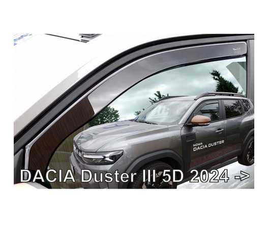 ΑΝΕΜΟΘΡΑΥΣΤΕΣ ΓΙΑ DACIA DUSTER 5D 2024+ ΖΕΥΓΑΡΙ ΑΠΟ ΕΥΚΑΜΠΤΟ ΦΙΜΕ ΠΛΑΣΤΙΚΟ HEKO - 2 ΤΕΜ