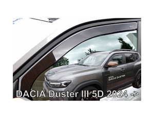 ΑΝΕΜΟΘΡΑΥΣΤΕΣ ΓΙΑ DACIA DUSTER 5D 2024+ ΖΕΥΓΑΡΙ ΑΠΟ ΕΥΚΑΜΠΤΟ ΦΙΜΕ ΠΛΑΣΤΙΚΟ HEKO - 2 ΤΕΜ