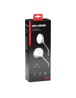 ΚΑΘΡΕΠΤΕΣ MOTO OPAL CHROME ΣΤΡΟΓΓΥΛΟΙ M10x1,25 DX ΧΡΩΜΙΟ LAMPA - 2 τεμ.