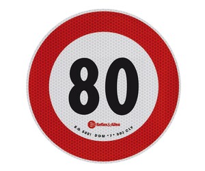 ΣΗΜΑ ΤΑΧΥΤΗΤΑΣ ΧΙΛΙΟΜΕΤΡΩΝ 80km/h ΑΥΤΟΚΟΛΛΗΤΟ 20CM ΔΙΑΜΕΤΡΟΣ