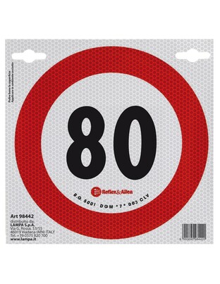 ΣΗΜΑ ΤΑΧΥΤΗΤΑΣ ΧΙΛΙΟΜΕΤΡΩΝ 80km/h ΑΥΤΟΚΟΛΛΗΤΟ 20CM ΔΙΑΜΕΤΡΟΣ