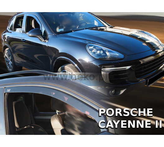 Heko - Ανεμοθραύστες Παραθύρων Για Porsche Cayenne (92A) 2010 > 2017 5πορτο υλικό Acrylic Χρώμα Φιμέ - 2 τεμ. (ΑΝΕΜ.26303)