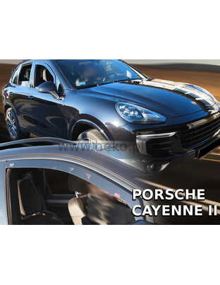 Heko - Ανεμοθραύστες Παραθύρων Για Porsche Cayenne (92A) 2010 > 2017 5πορτο υλικό Acrylic Χρώμα Φιμέ - 2 τεμ. (ΑΝΕΜ.26303)