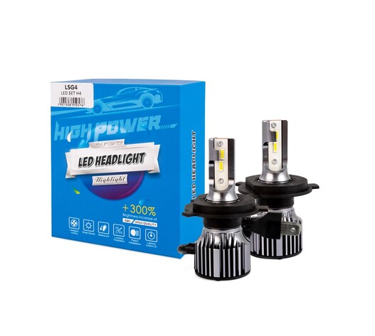 H4  12>24V 6.500K 5.000lm 50W CSP1860 LED LSG SERIES +300% KIT M-TECH - 2 ΤΕΜ.